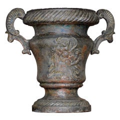 Cast Iron Vase Dated 18th Century.
