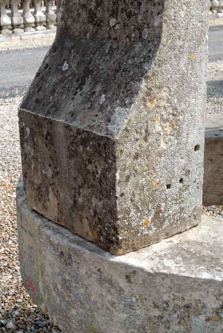 Stone Rustic Country Style Well Curbstone Dated 19th Century For Sale
