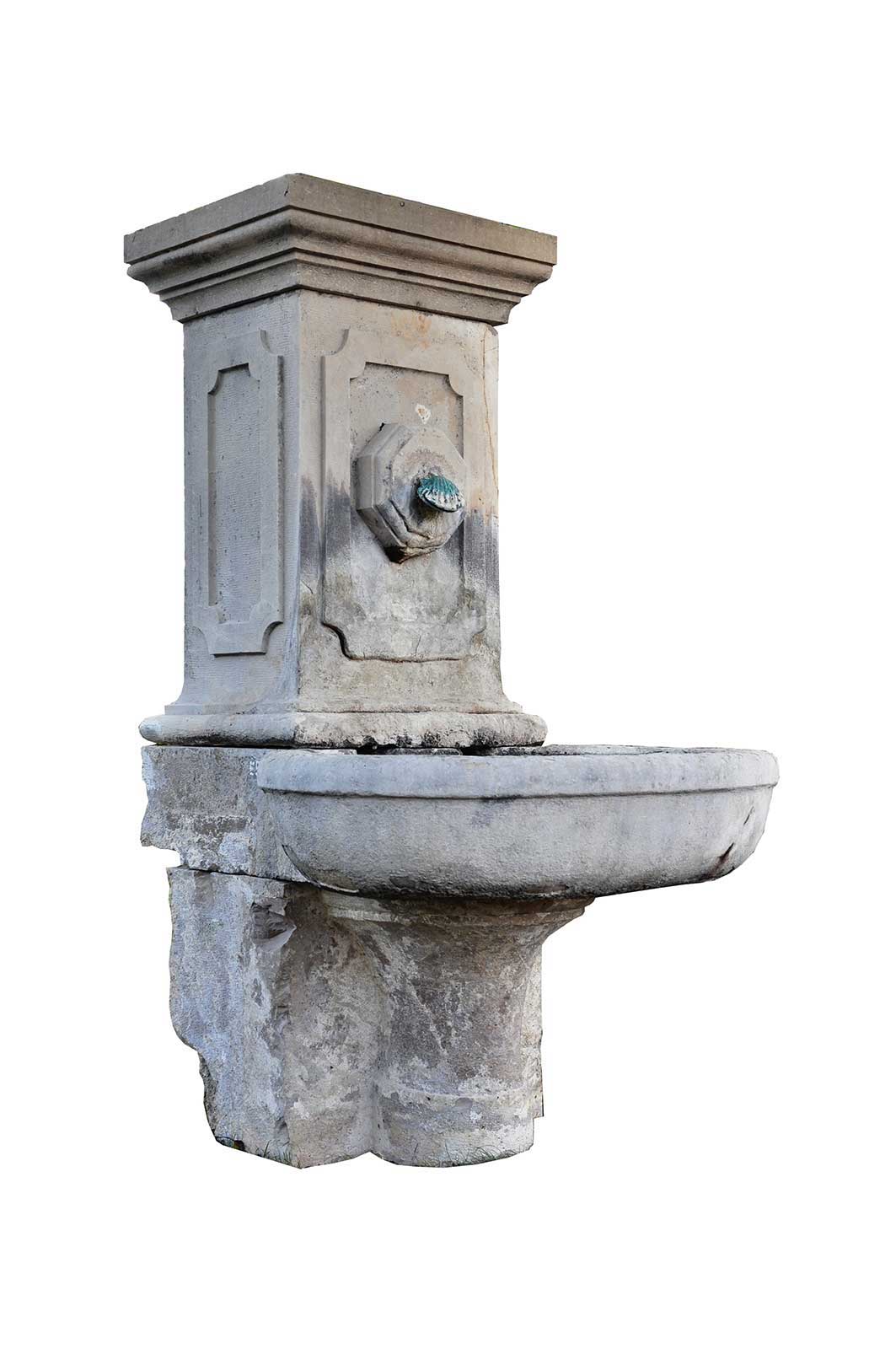 Stone Wall Fountain, 19th Century For Sale