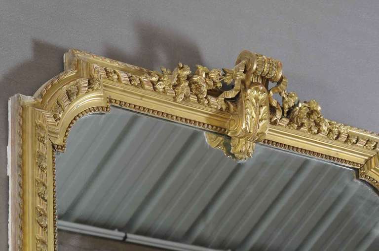 French Napoléon III Period Wood and Stucco Pierglass 19th Century In Good Condition In Richebourg, Yvelines