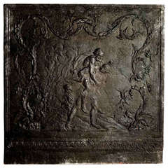Cast Iron Fireback, "Aeneas and Anchise, " 18th Century