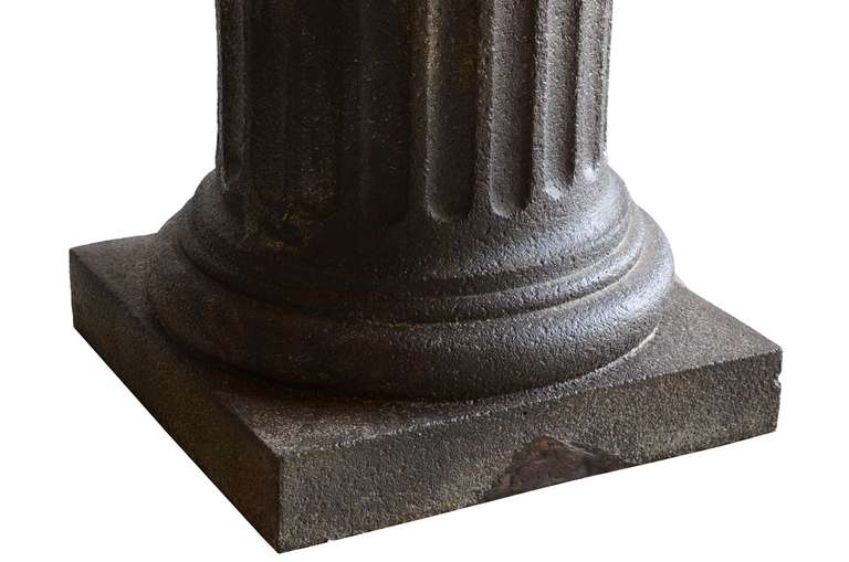 French Louis XVI Style Cast Iron Pedestal, 19th Century