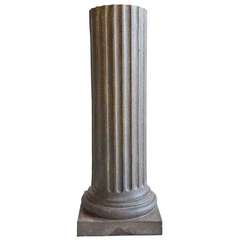 French Louis XVI Style Cast Iron Pedestal, 19th Century