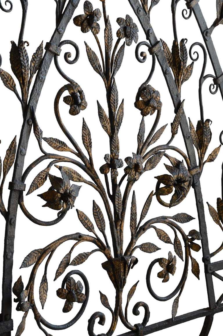 French Wrought Iron Fire Screen, Early 20th Century