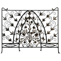 Wrought Iron Fire Screen, Early 20th Century