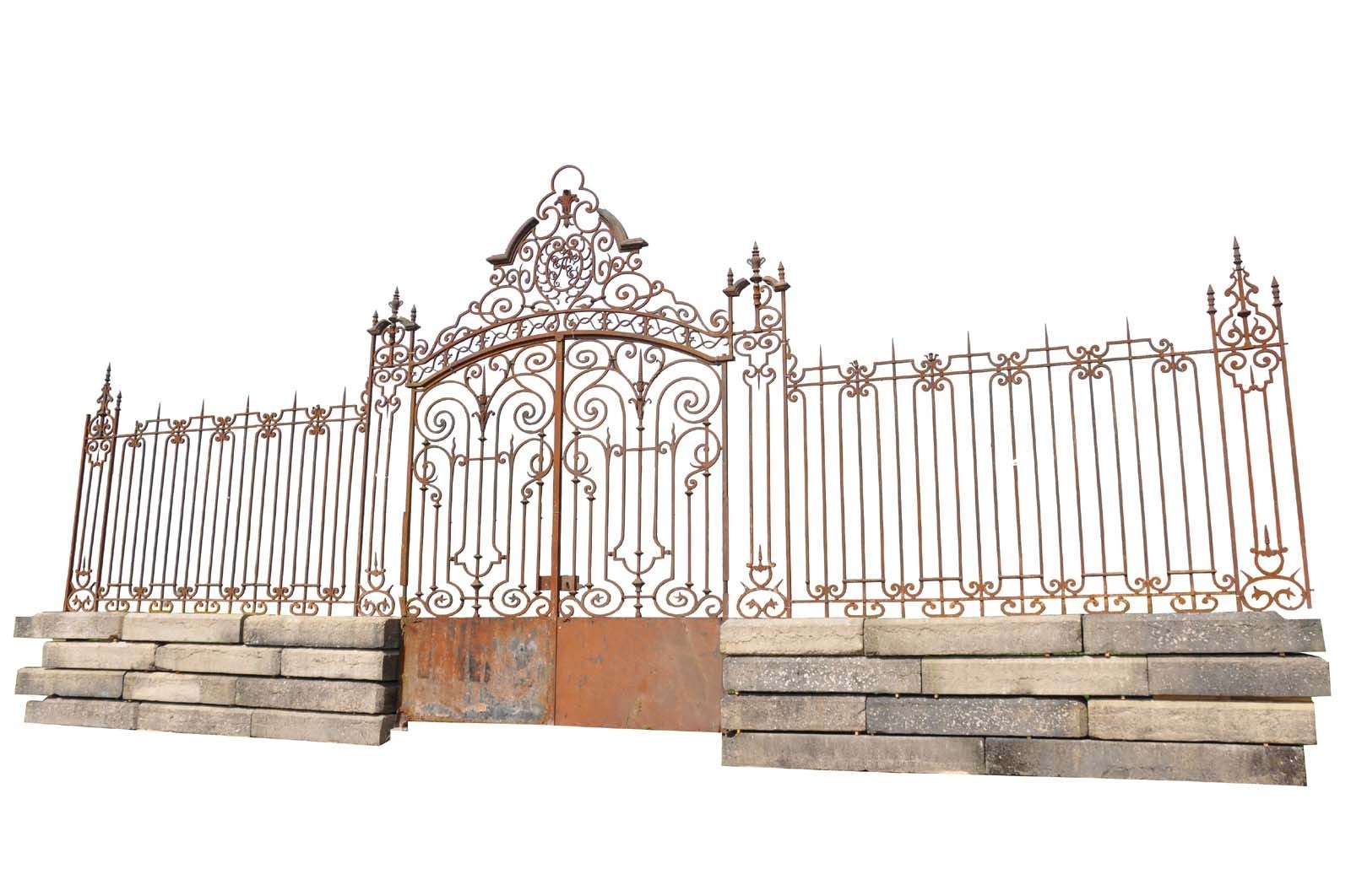 Entrance Wrought Iron Grille Dated 19th Century