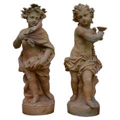 Terracotta Allegorical Figures of the Autumn and the Winter