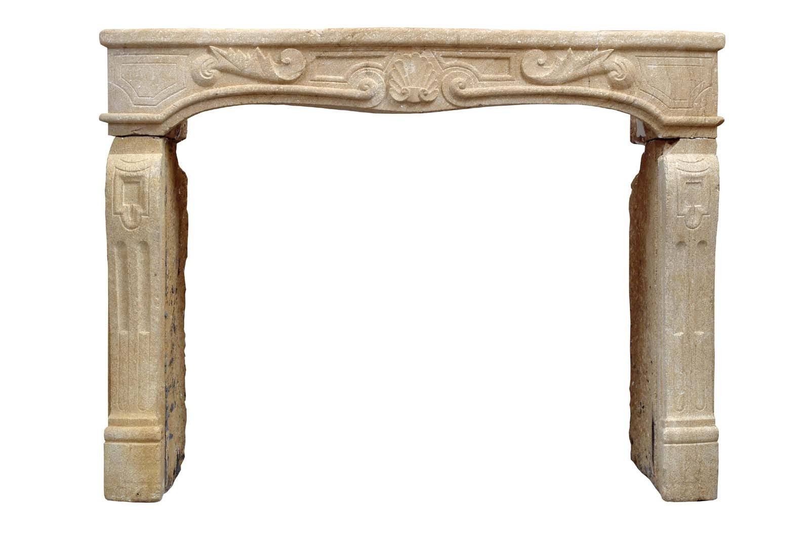 French Louis XV Period Fireplace, 18th Century For Sale