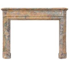 French Louis XVI Style Marble Fireplace, 19th Century 2