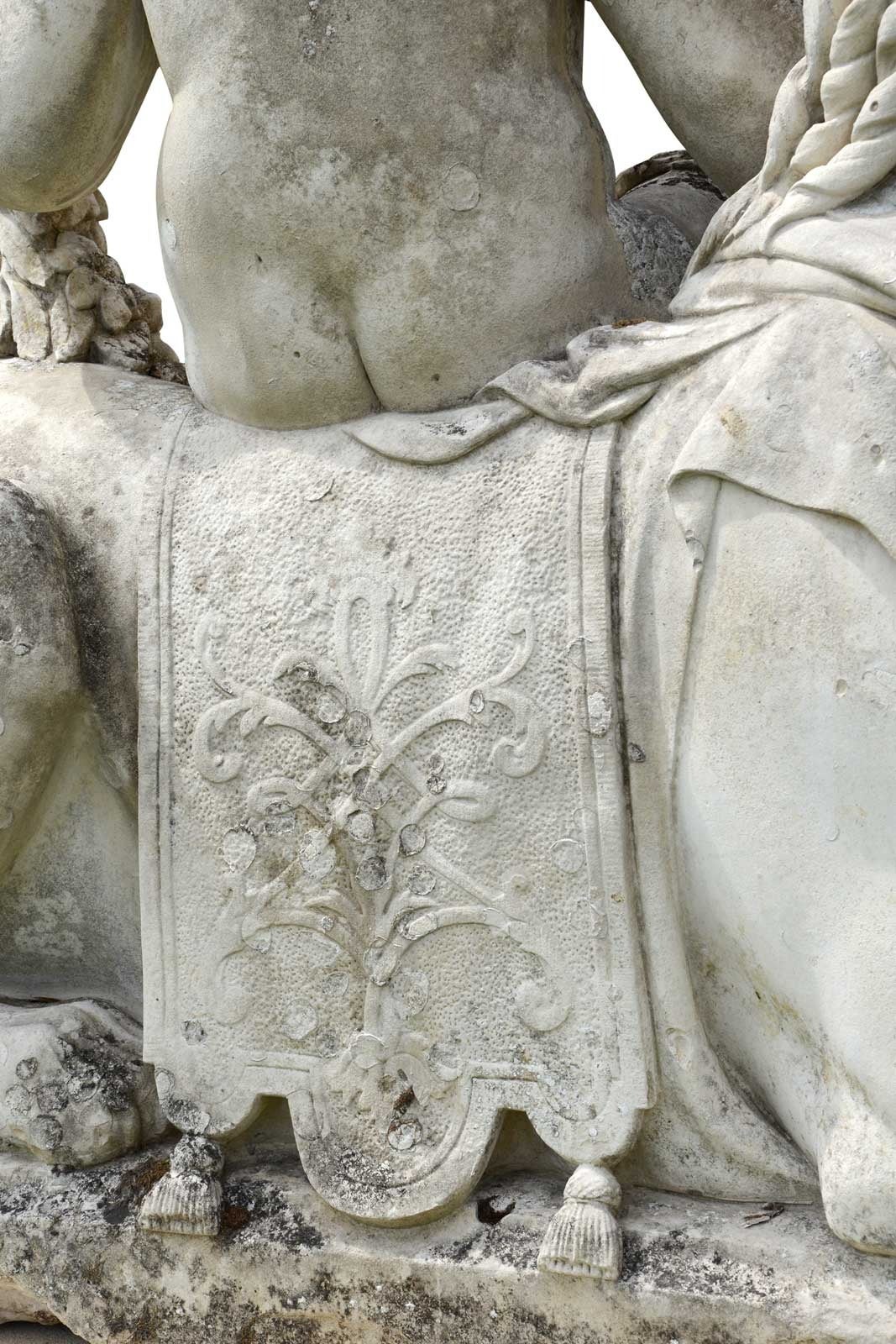 French 19th Century Monumental Pair of Limestone Sphinges 3
