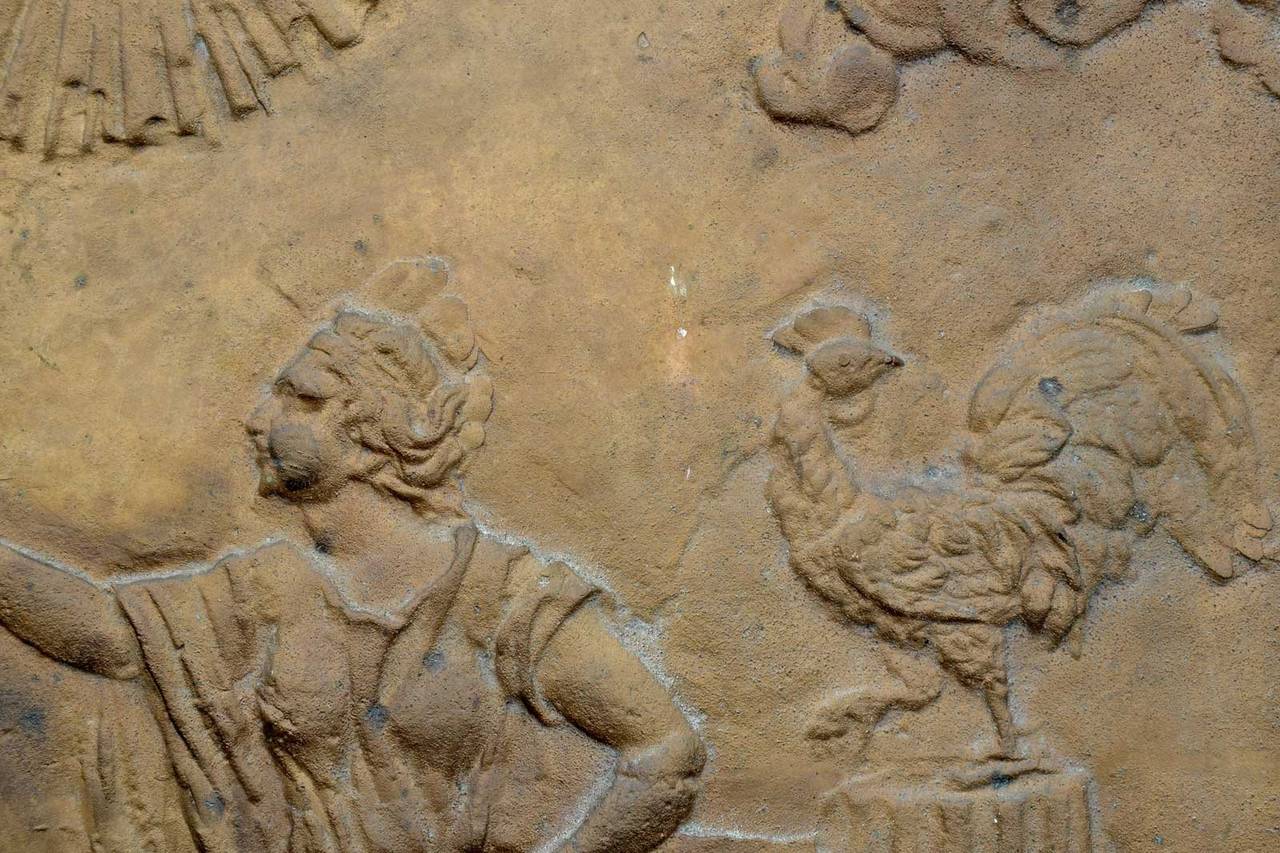 Bronze Fireback Depicting the Allegory of Human Rights, 19th Century