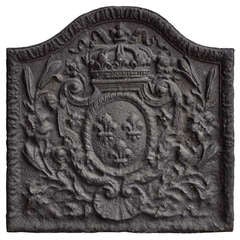 French Louis the 15th period cast iron fireback