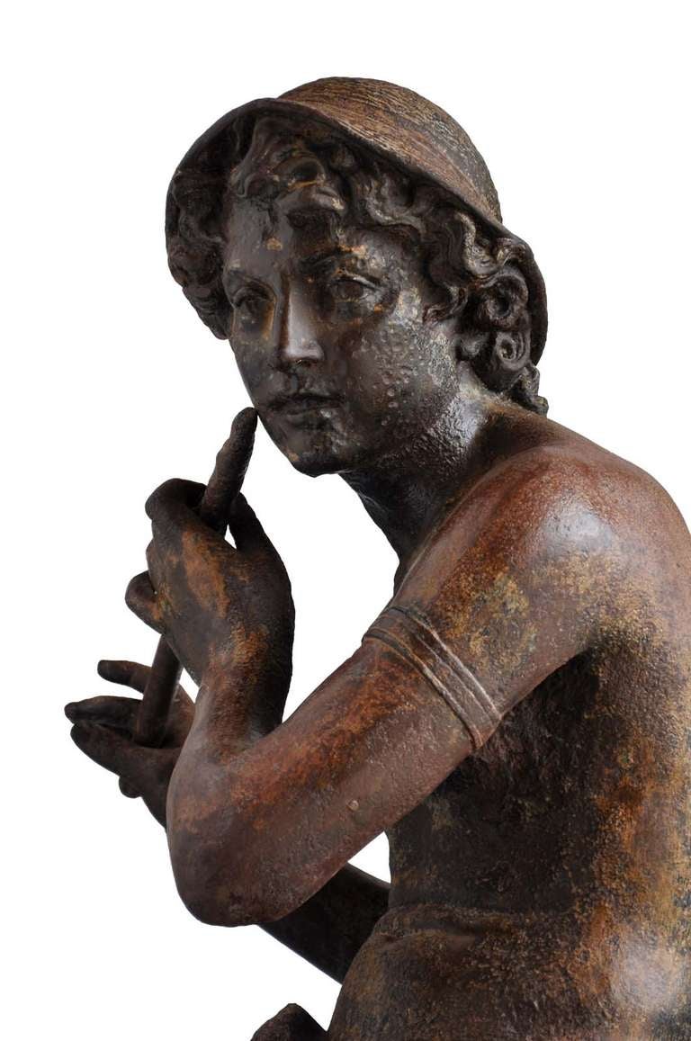 Daphnis a Life-Size French Cast Iron Figure, Late 19th Century For Sale 5