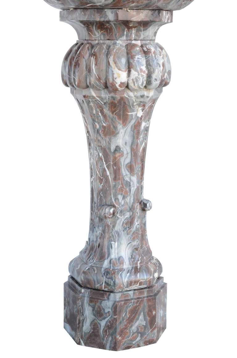 French Louis XIV Style Red Marble Wall Fountain, Late 19th Century 4