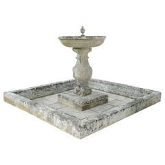 French Louis XIV Period Stone Fountain, 17th Century