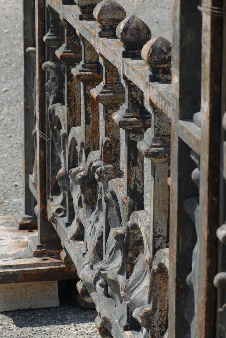 Art Nouveau period cast iron balustrade Ca 1900 For Sale at 1stdibs