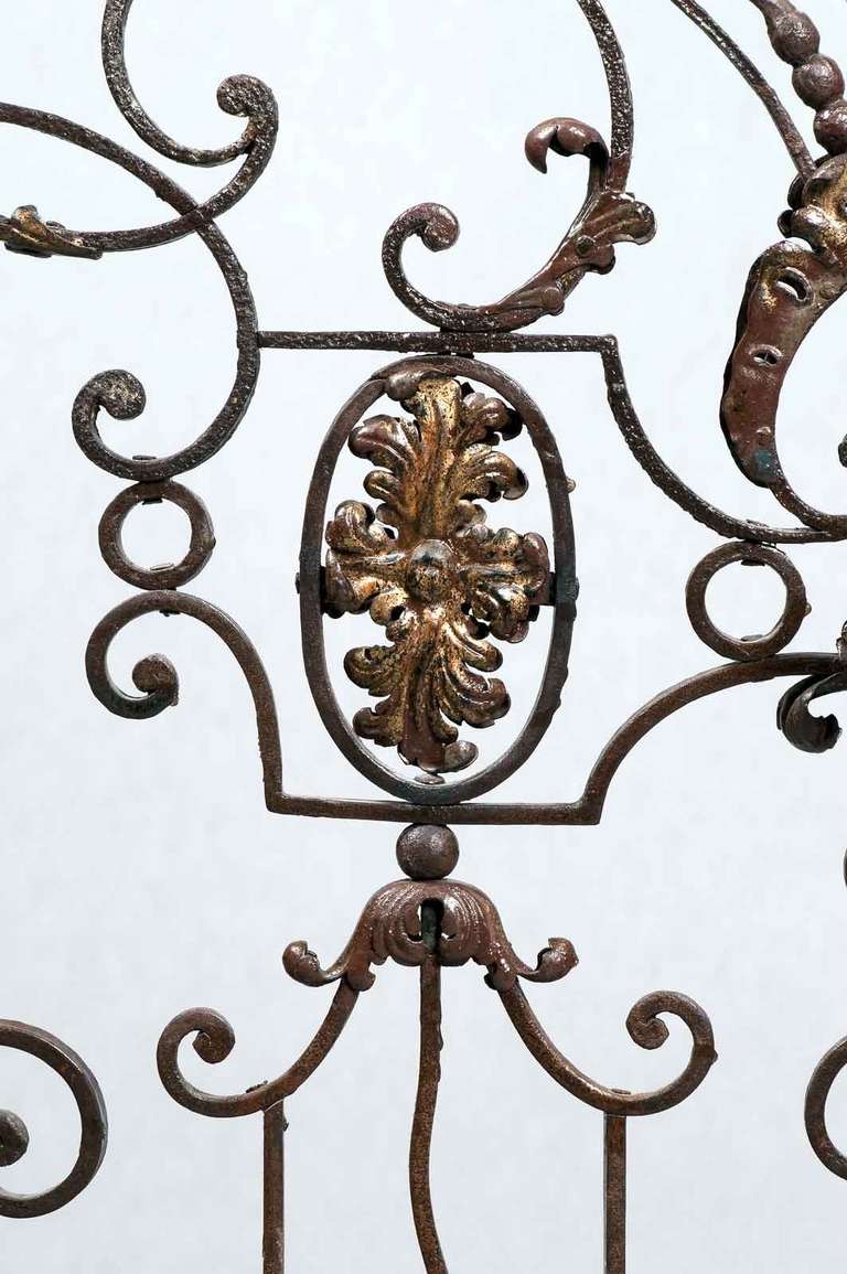 French Louis XV Style Wrought Iron Gate, 19th Century 1