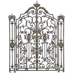 French Louis XV Style Wrought Iron Gate, 19th Century