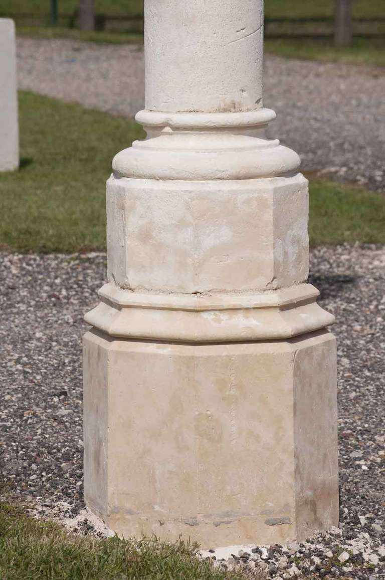 French Pair of stone columns - 19th Century For Sale