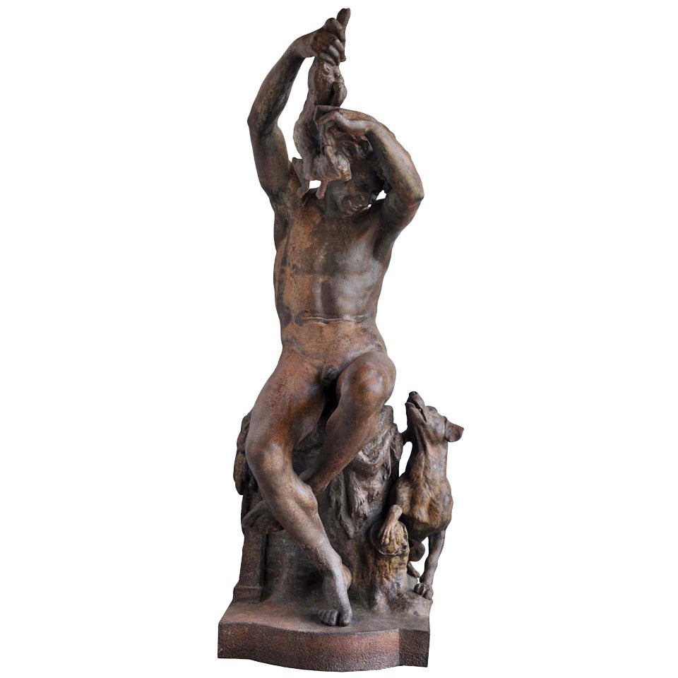 Apollo hunter, cast-iron figure, Val d'Osne, late 19th century