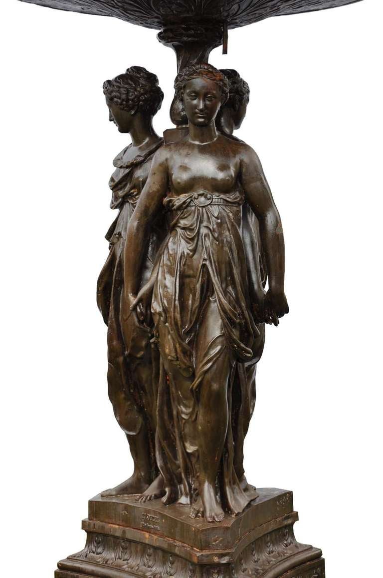 Cast iron fountain center piece - 19th century
