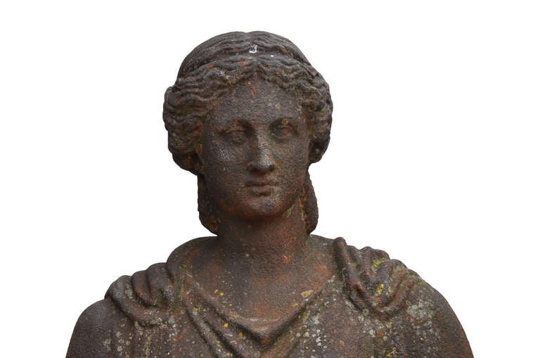 Cast Iron Statue, Dated Late 19th Century 1
