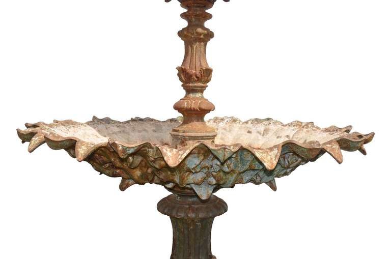 Cast Iron Fountain Cast by Val d'Osne and Dated Late 19th Century For Sale 2