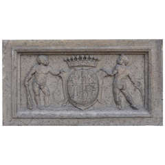 French Renaissance style stone bas relief - 19th Century