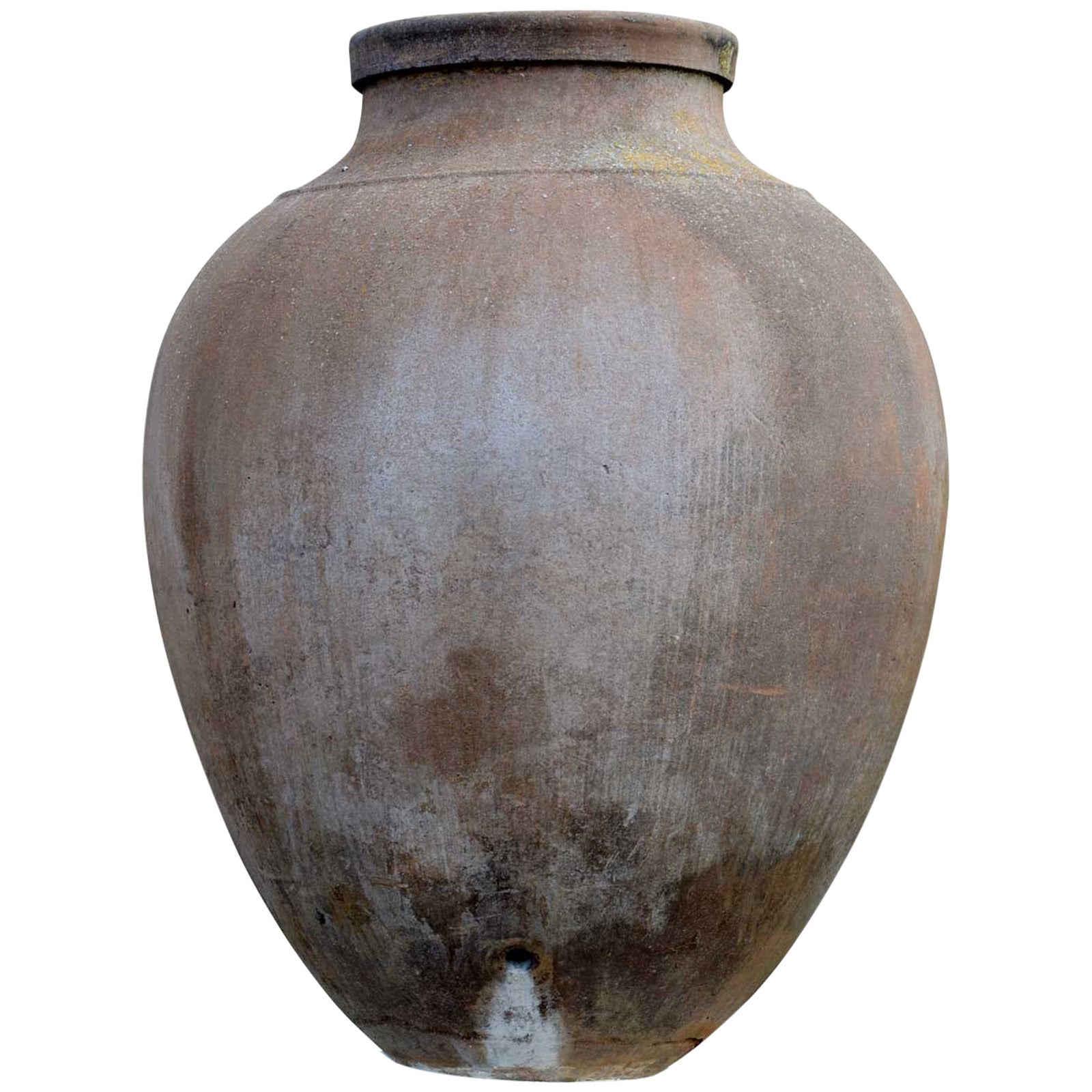 Terracotta Olive Oil Jar, 19th Century For Sale