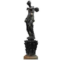 Cast iron fountain center piece. Late 19th century.