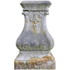 Limestone pedestal dated 18th century