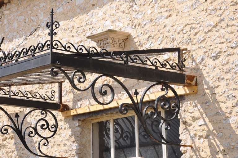 French Wrought iron canopy - Late 19th century or early 20th century