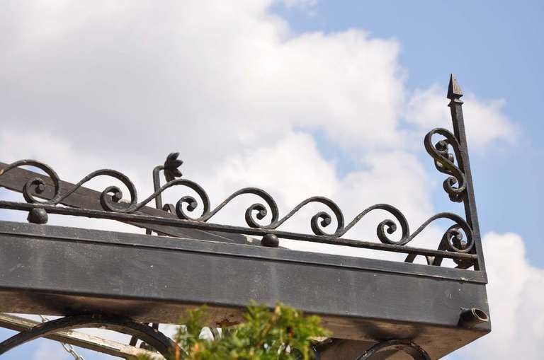 Wrought Iron Wrought iron canopy - Late 19th century or early 20th century