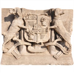 Stone Blazon Ornated with Grosvenor's Family Coat of Arms