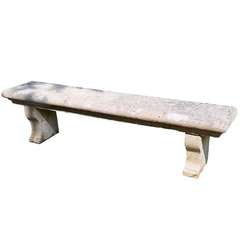 Antique French Louis the 14th period stone garden bench