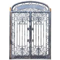 French Louis the 14th style wrought iron grille - Late 19th century