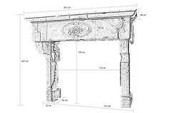 French Louis XIII Style Limestone Fireplace, 17th Century