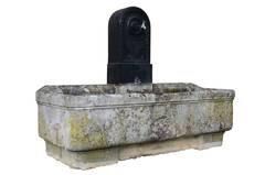 Limestone and Cast Iron Mural Fountain, 18th Century