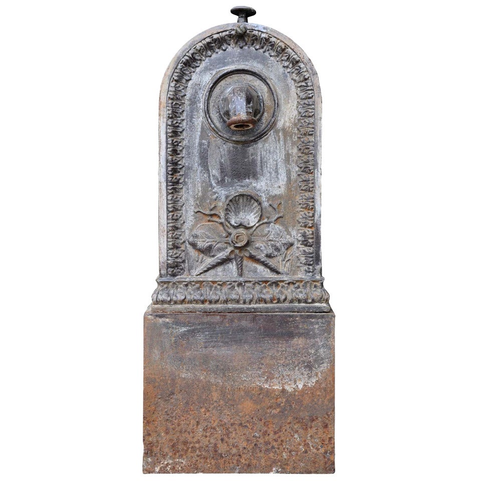 Cast iron fountain dated late 19th century