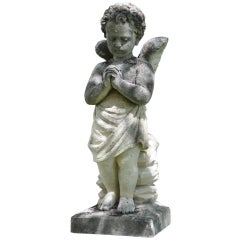 "Angel" - Stone Statue Dated Late 19th Century