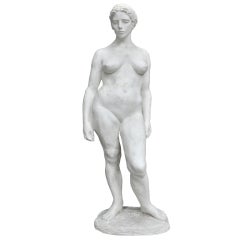 Plaster statue of a nude women - Ca 1930