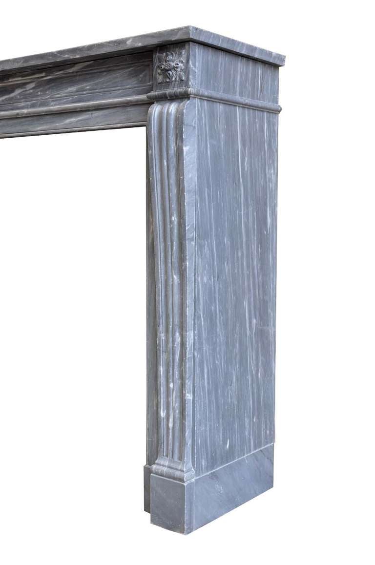 grey french marble fireplace