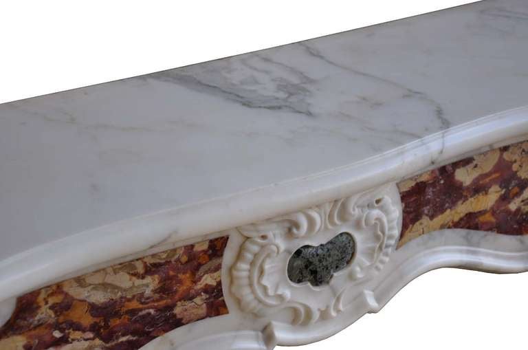 French Régence Period Marble Fireplace, Early 18th Century For Sale 4