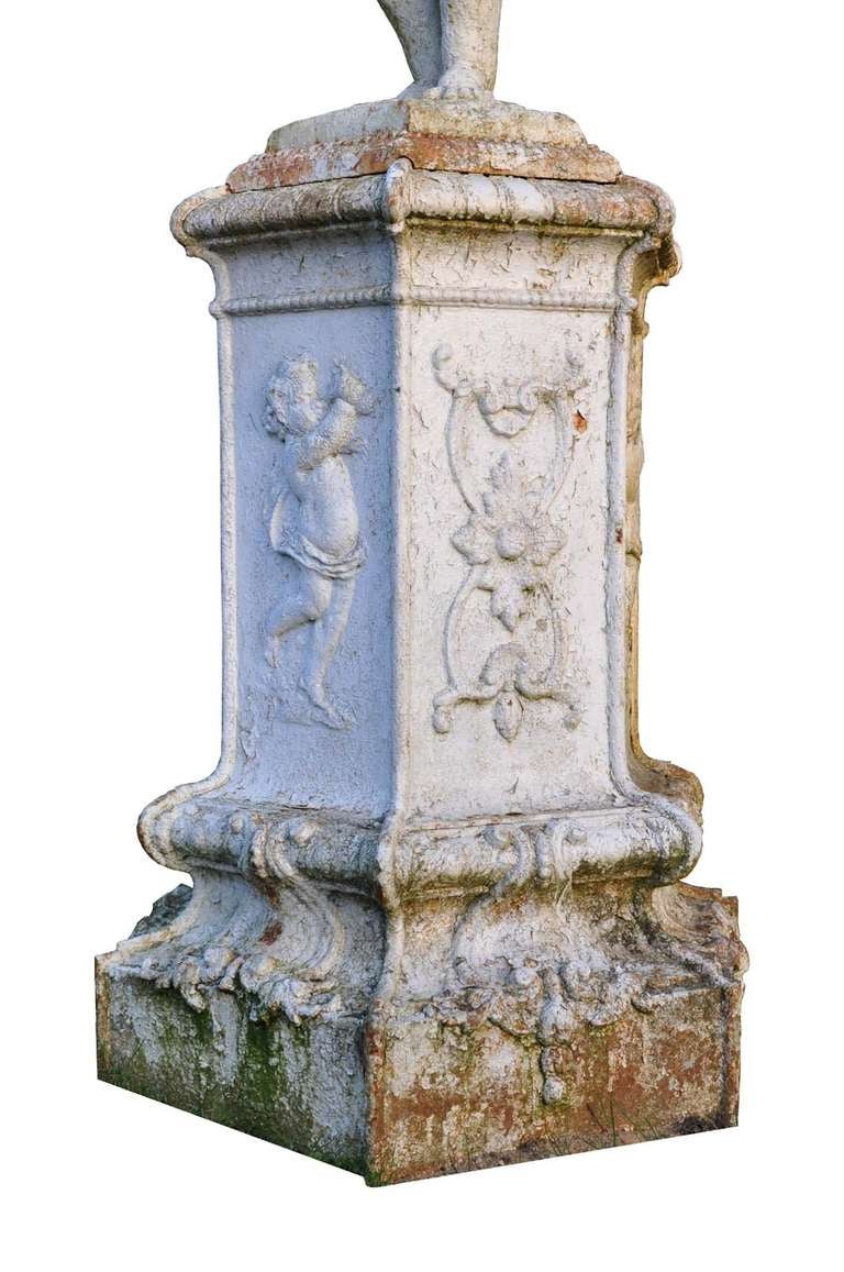 French Louis XIV Style Cast Iron Fountain Centerpiece, Late 19th Century 1