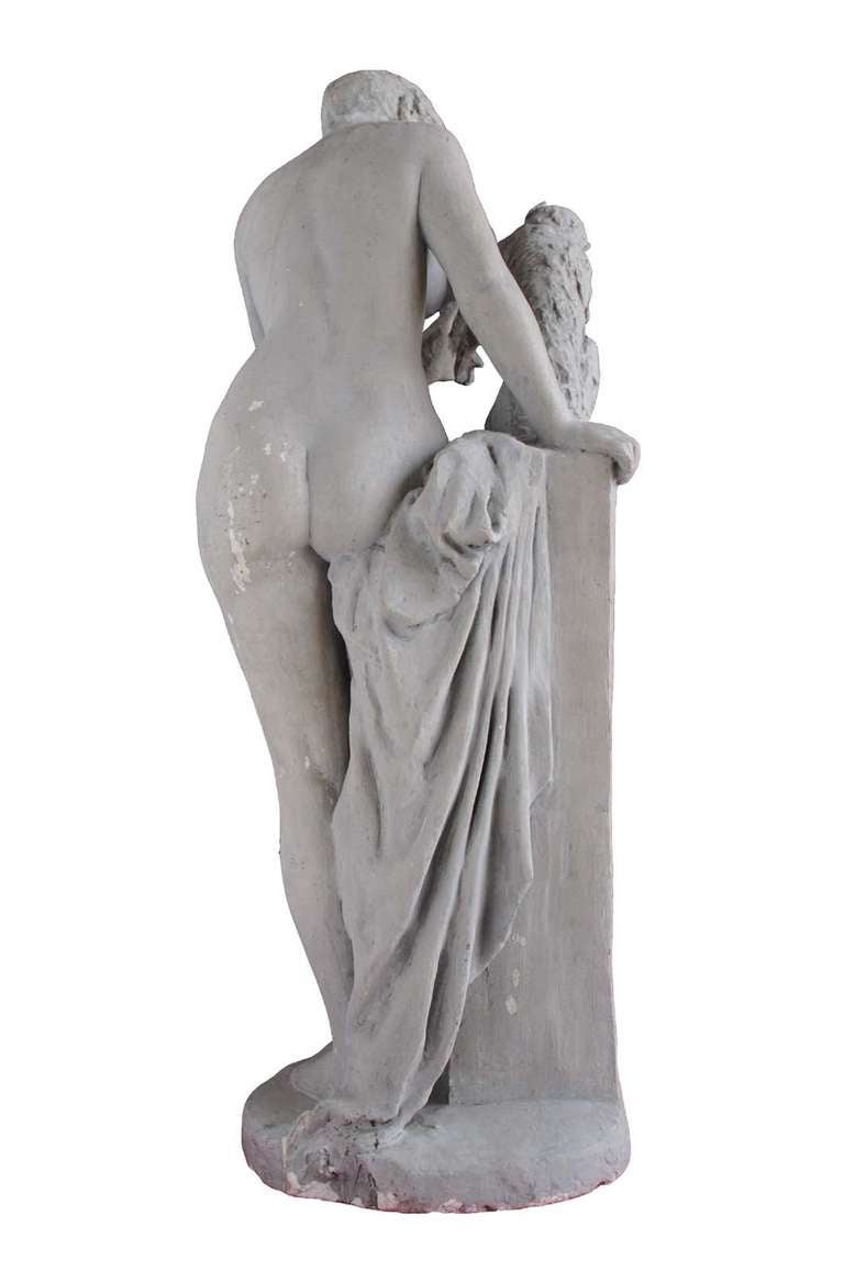 A Plaster Figure Dated Late 19th Century 1