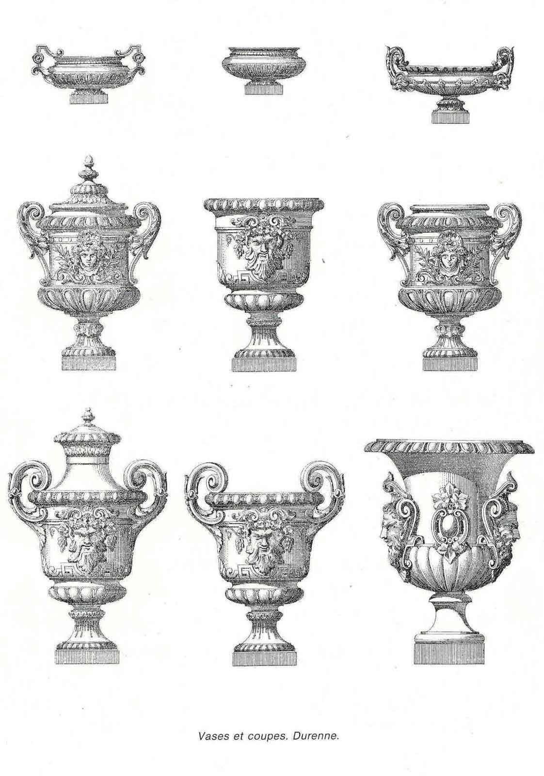 Pair of cast iron vases - Late 19th Century. 3