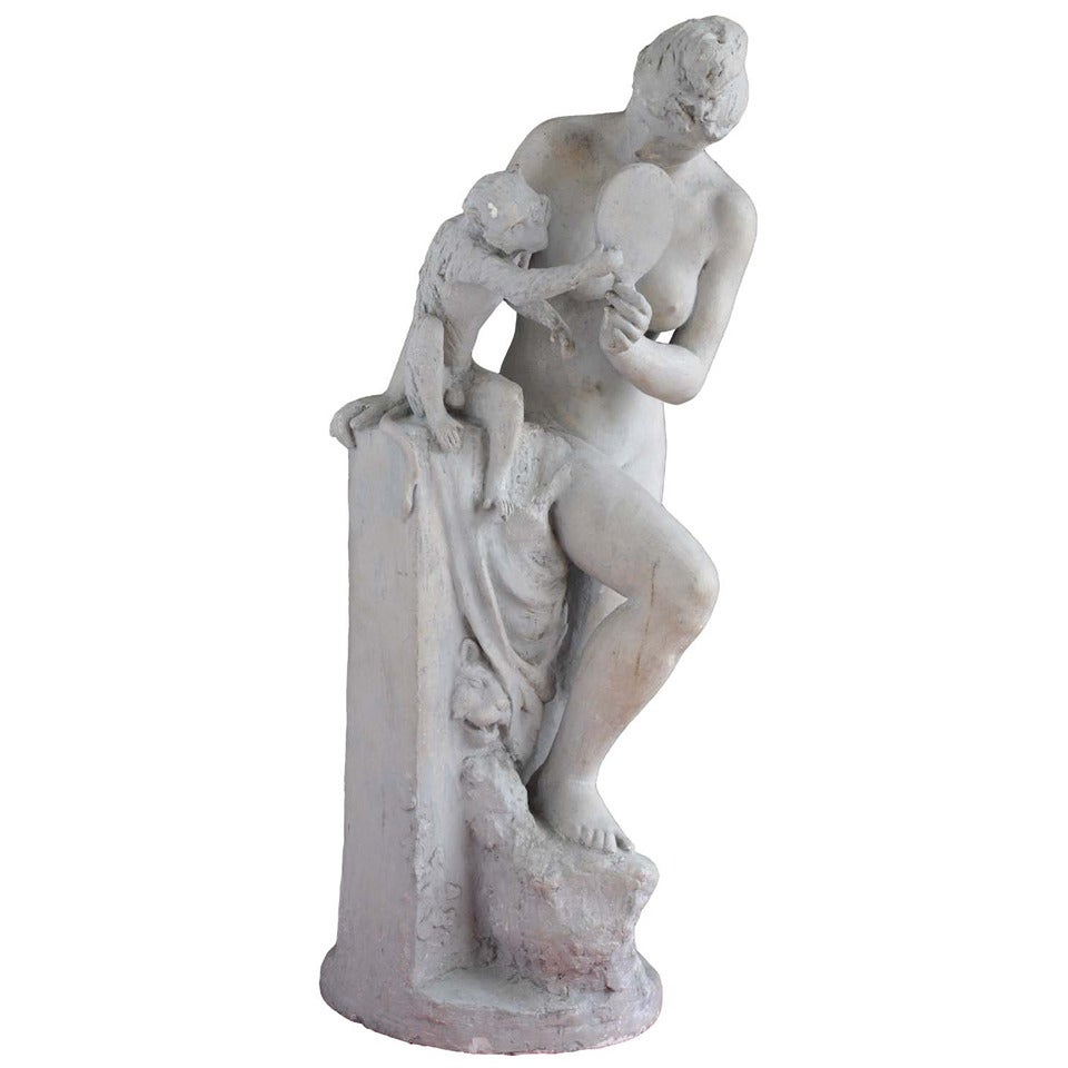 A Plaster Figure Dated Late 19th Century