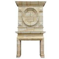 Used French Louis XIII Period Limestone Fireplace - Early 17th Century