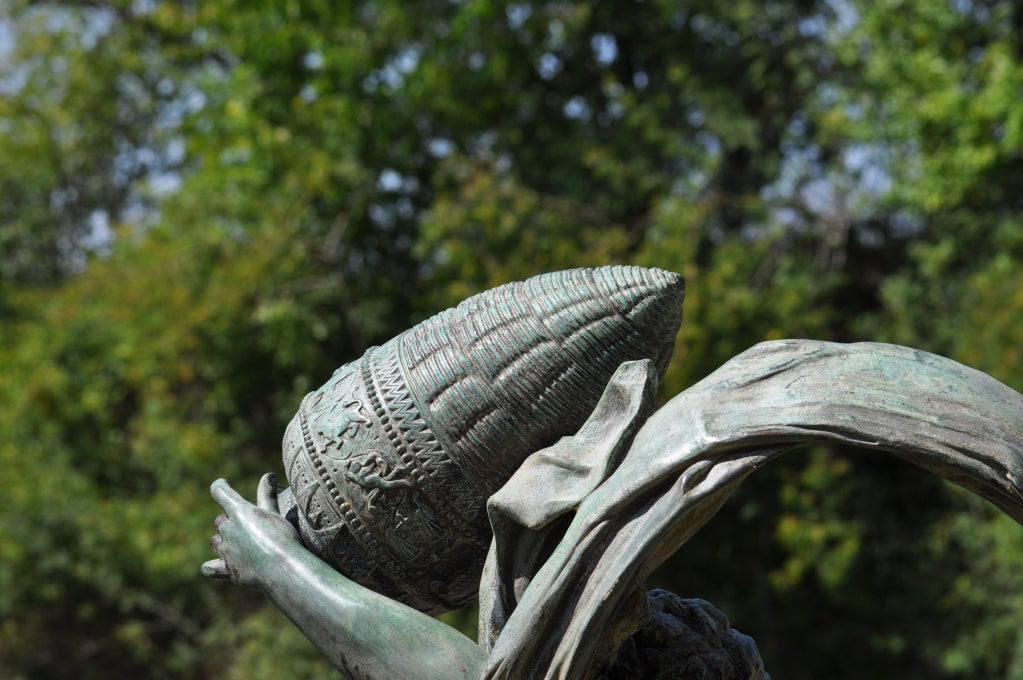„Le Torrent“ von Urbain Basset (1842-1924) (Bronze)