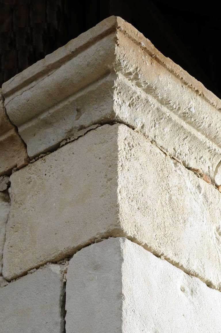 Limestone French Louis the 13th Fireplace - 17th Century